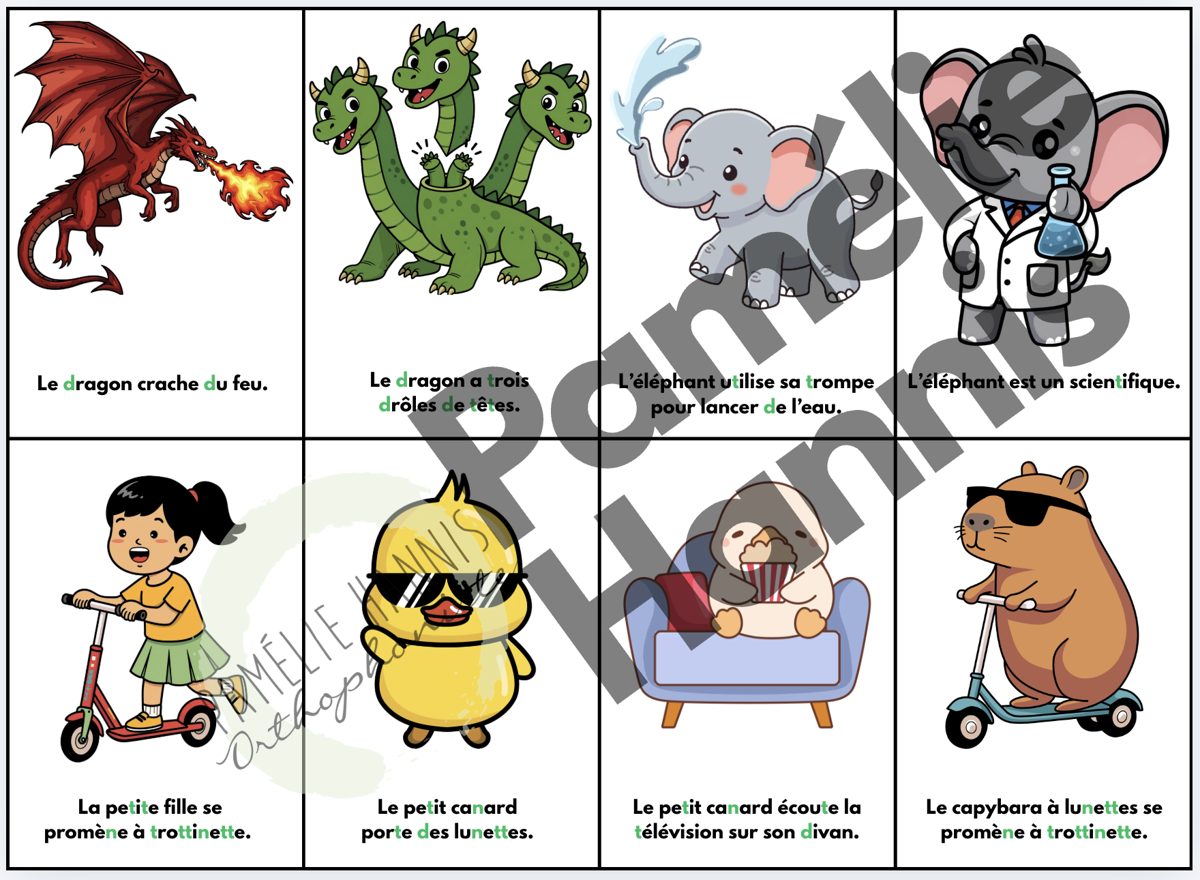 Aperçu du document « Phrases /t, d, n/ »